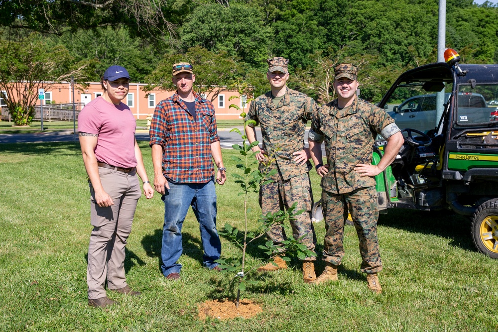 Belleau Wood Tree Planting at Lejeune Hall