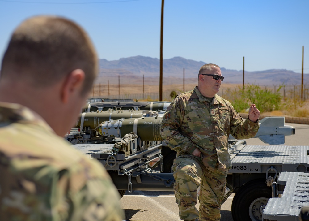 132d ISRG Members with 57th Munitions Squadron