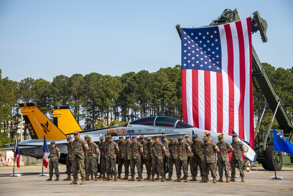 MALS-31 Relief and Appointment ceremony for Sgt. Major Artie Martinez