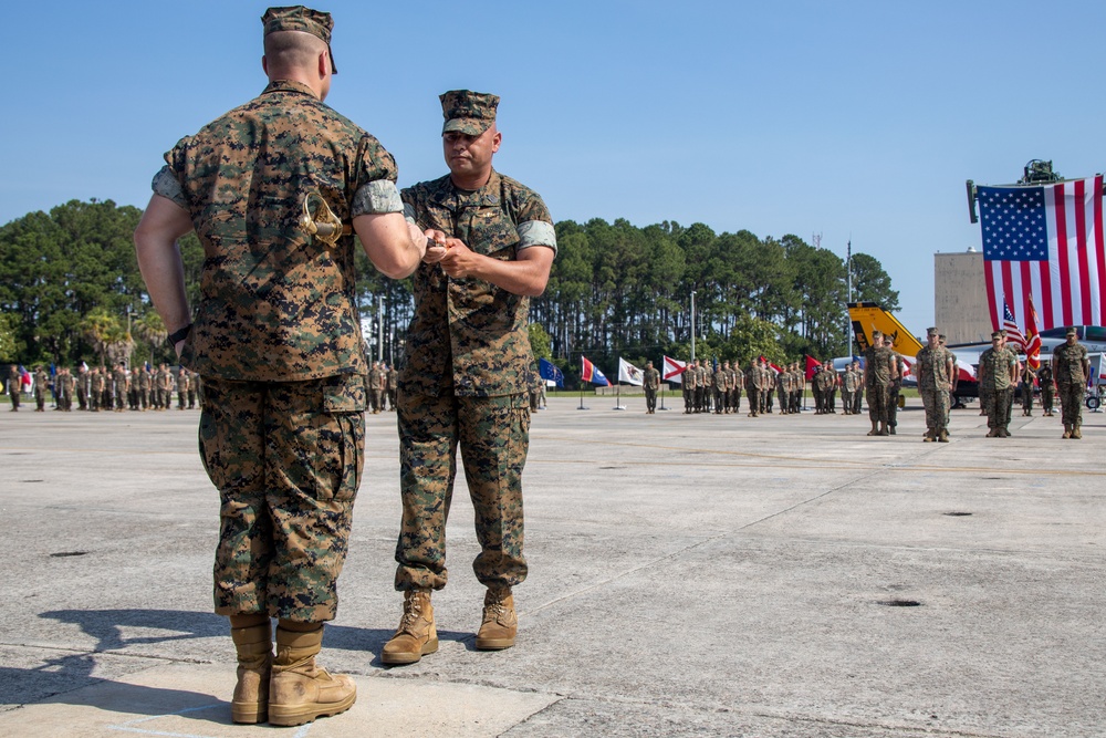 MALS-31 Relief and Appointment ceremony for Sgt. Major Artie Martinez