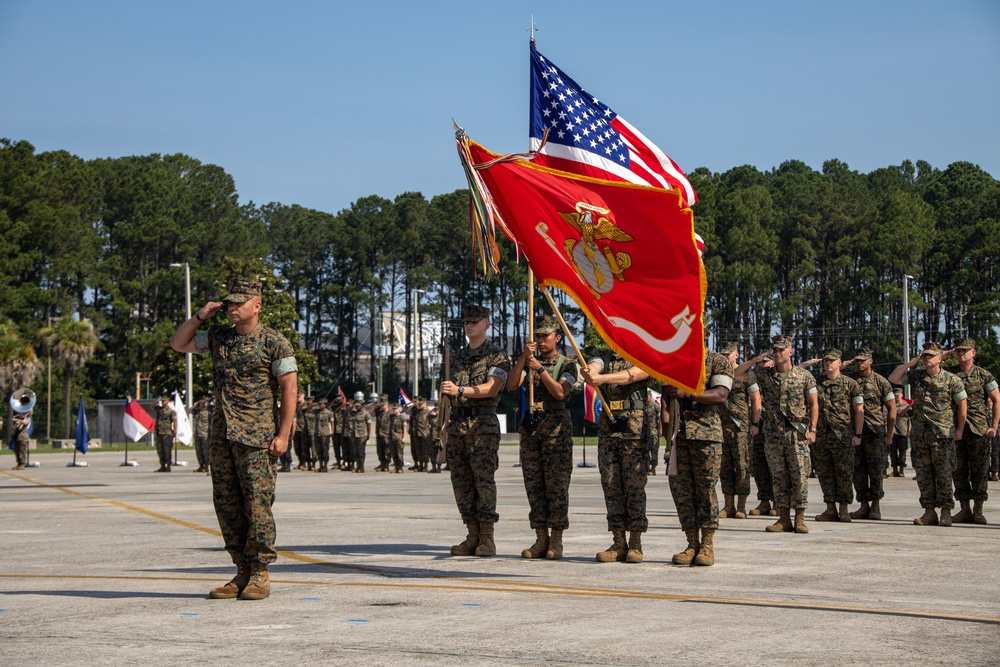 MALS-31 Relief and Appointment ceremony for Sgt. Major Artie Martinez