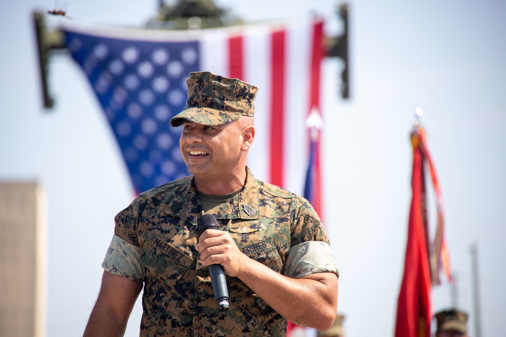 MALS-31 Relief and Appointment ceremony for Sgt. Major Artie Martinez