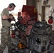 Iowa Air Guard mechanics overhaul Crash Truck engine