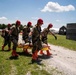 Airmen and Soldiers suit up for a decontamination exercise