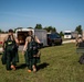 Airmen and Soldiers suit up for a decontamination exercise