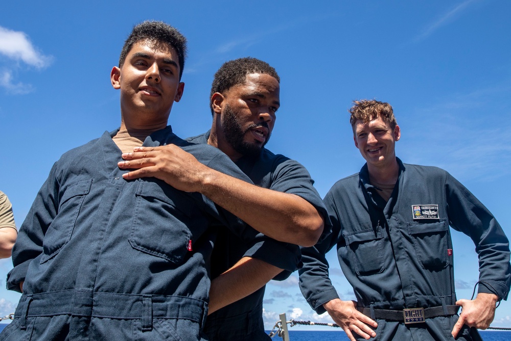 Sailors Aboard USS Dewey (DDG 105) Conduct Security Reaction Force Training