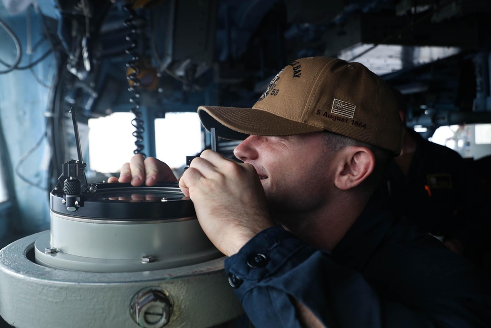 Mobile Bay transits the Philippine Sea