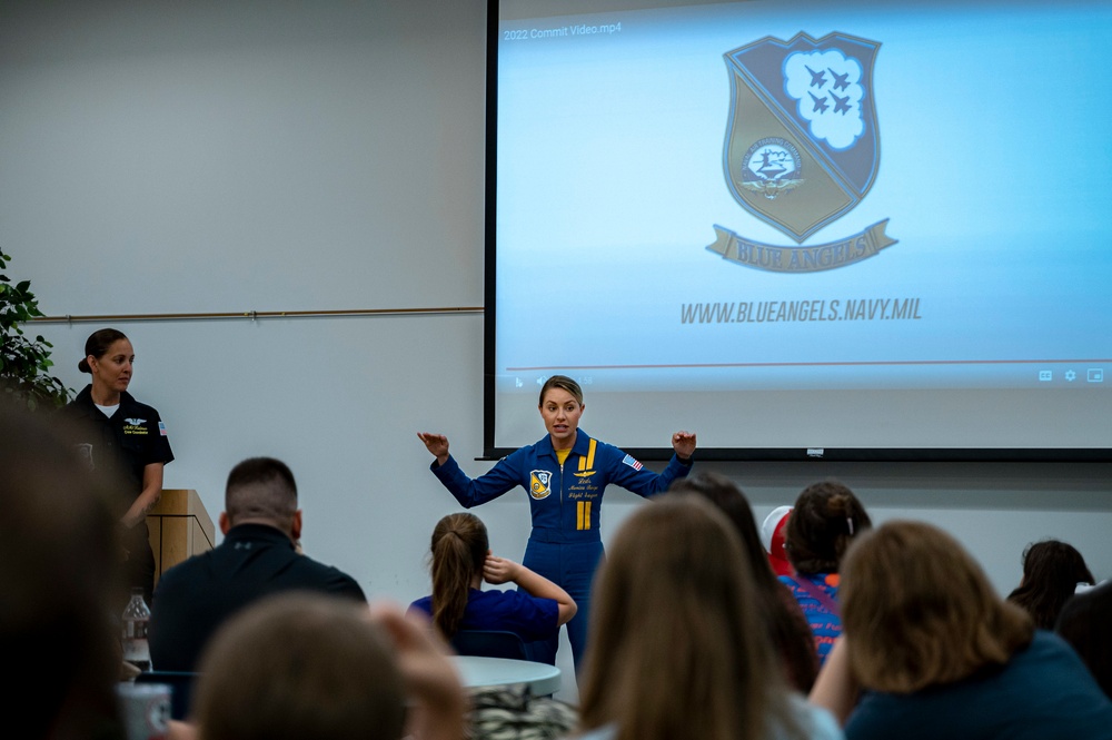 Blue Angels Talk with Girl Scouts