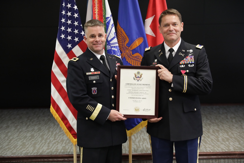 CW5 Bernd Knox Retirement