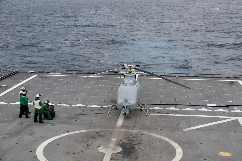 USS Jackson conducts flight ops in ECS