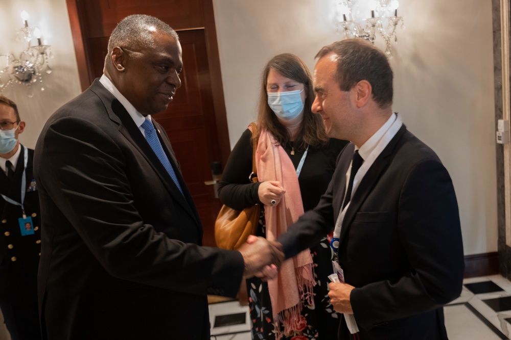 SECDEF Greets Counterparts at Shangri-La Dialogue