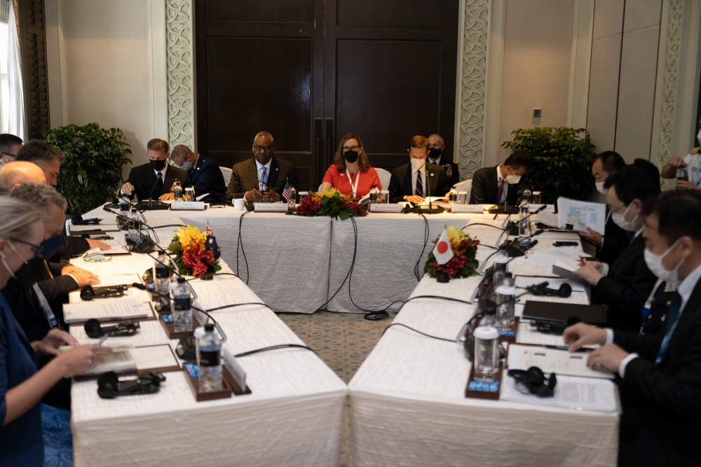 SECDEF Greets Counterparts at Shangri-La Dialogue