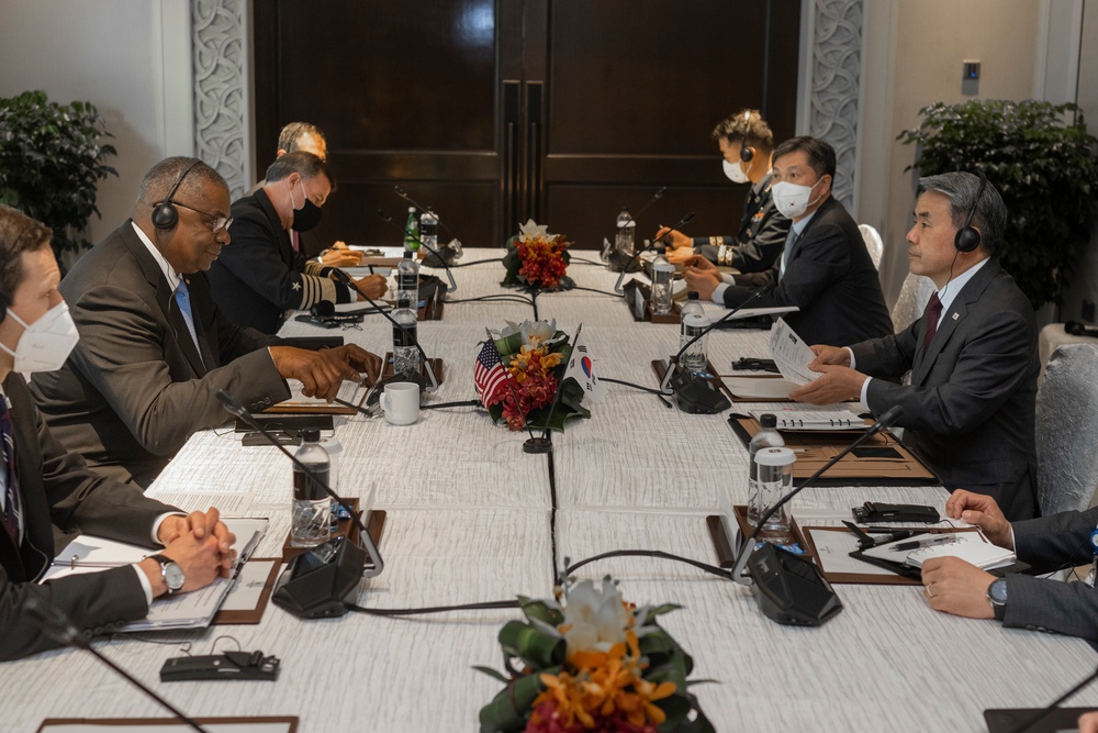 SECDEF Greets Counterparts at Shangri-La Dialogue