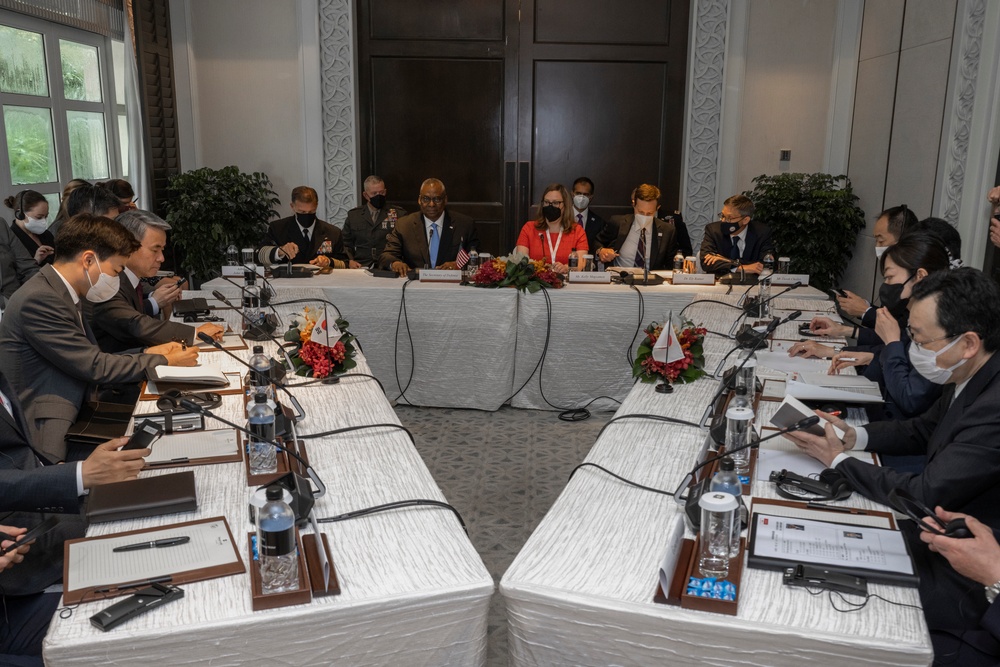 SECDEF Greets Counterparts at Shangri-La Dialogue