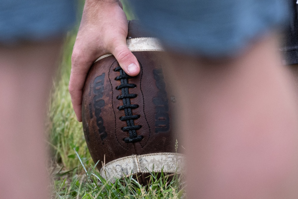 181st IW plays flag football with Sullivan High School