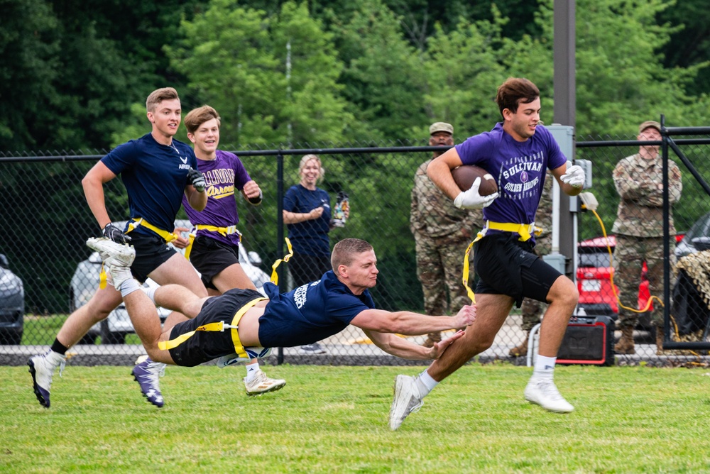 181st IW plays flag football with Sullivan High School