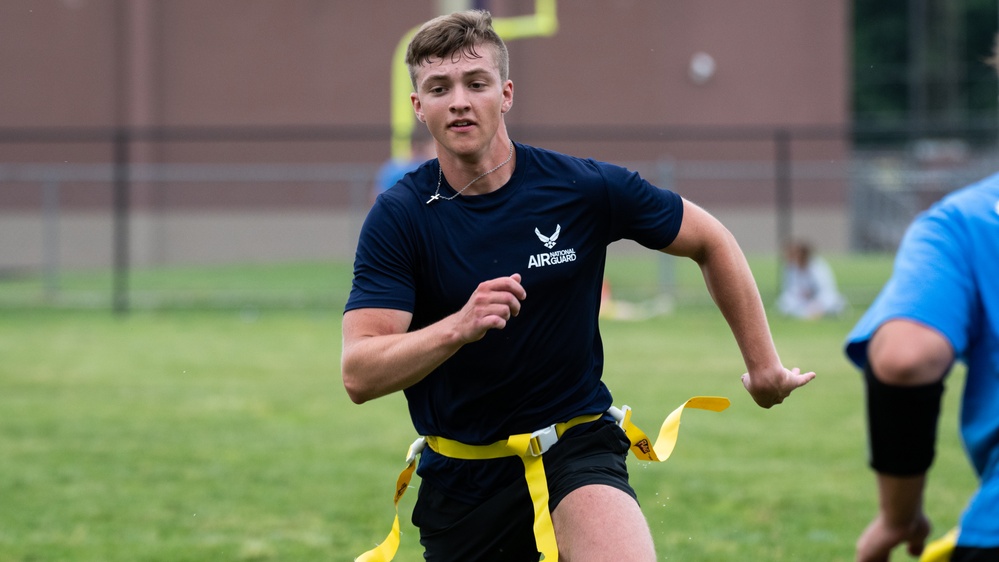 181st IW plays flag football with Sullivan High School