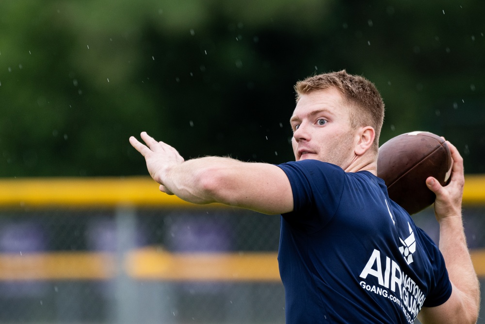 181st IW plays flag football with Sullivan High School