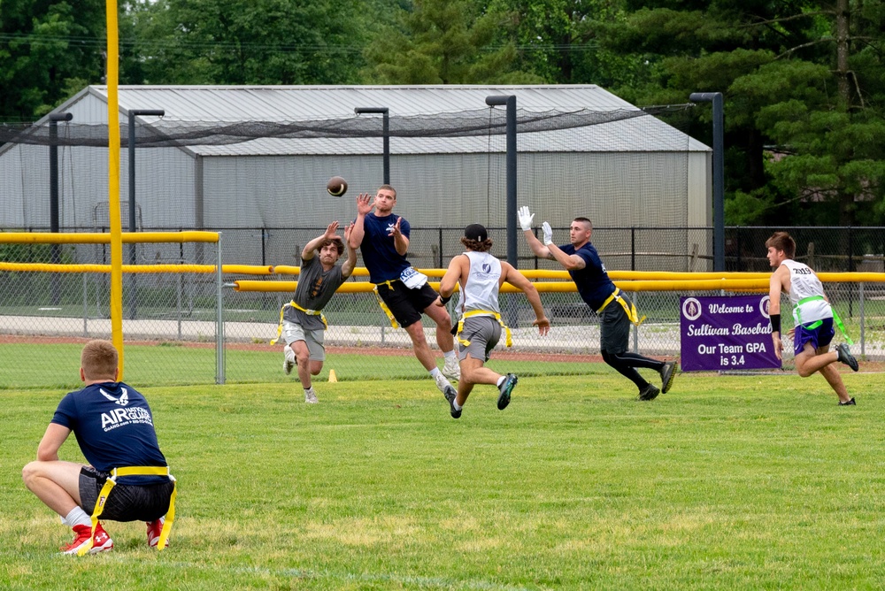 181st IW plays flag football with Sullivan High School