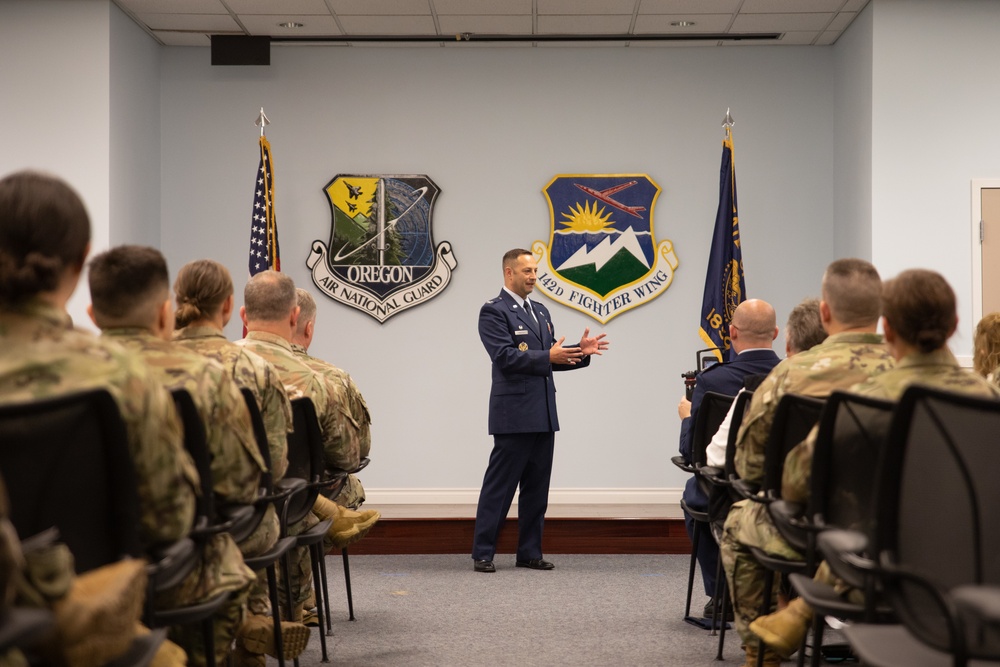 142nd Force Support Squadron conducts Change of Command