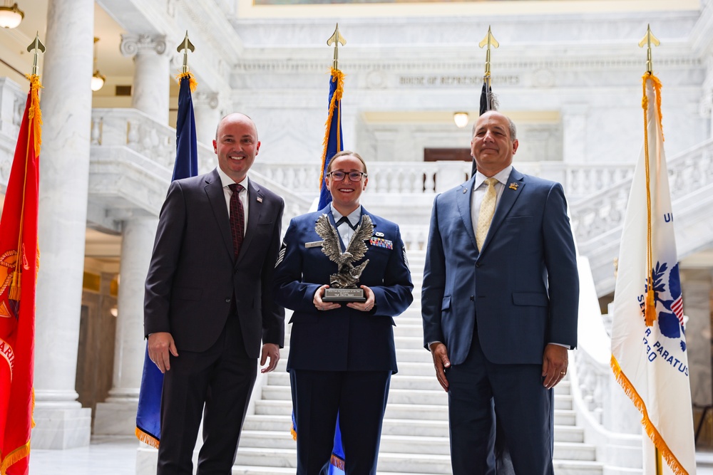 Gov. Spencer Cox and UDVMA recognize Service Members of the Year
