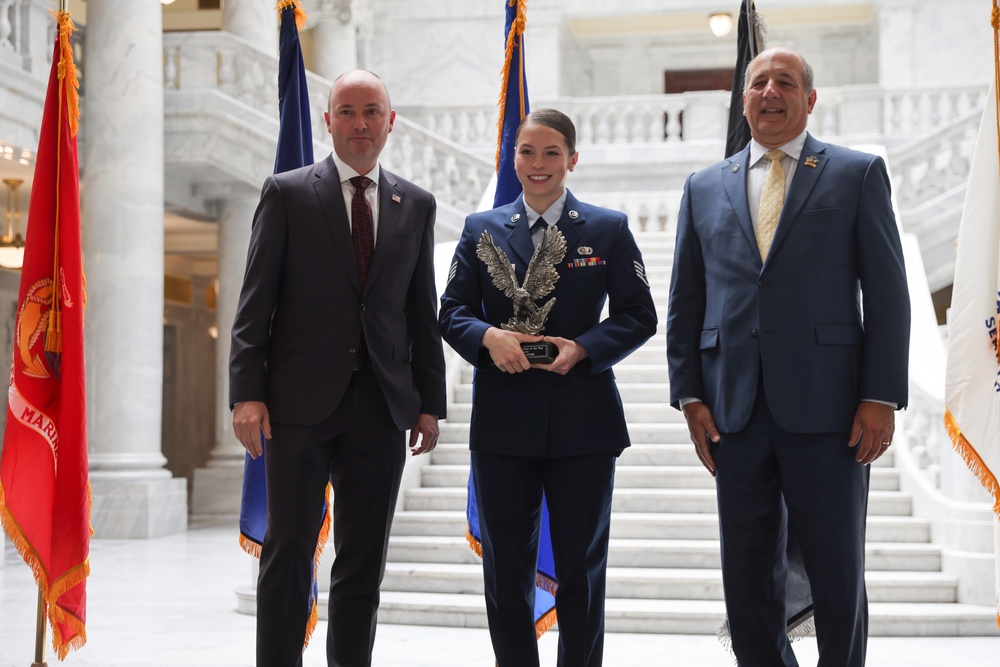 Gov. Spencer Cox and UDVMA recognize Service Members of the Year