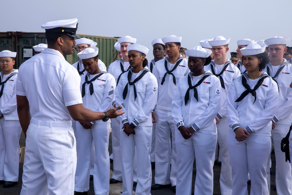 Gunston Hall Sailors participate in Uniform Inspection