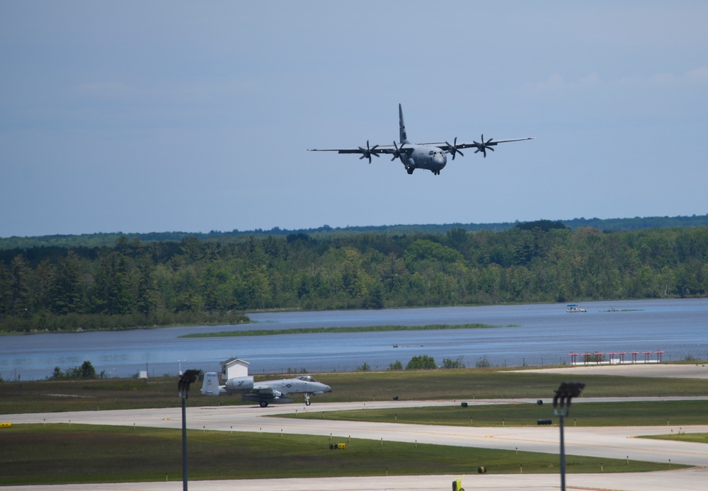 C-130s perform airdrop operations during Agile Rage 22