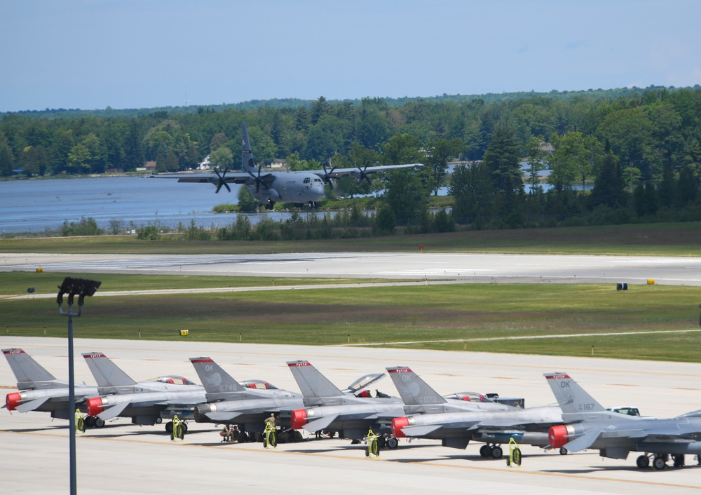 C-130s perform airdrop operations during Agile Rage 22