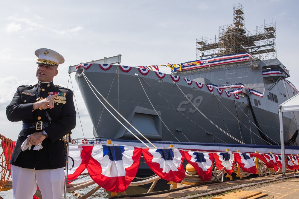 The Nation's 911 | Navy, Marine Corps Christen Newest Ship USS Richard M. McCool Jr. (LPD 29)
