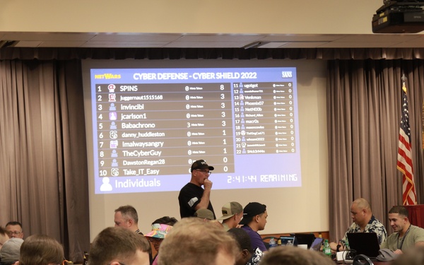 Service Members Compete in a two day Netwars Competition During CyberShield 2022