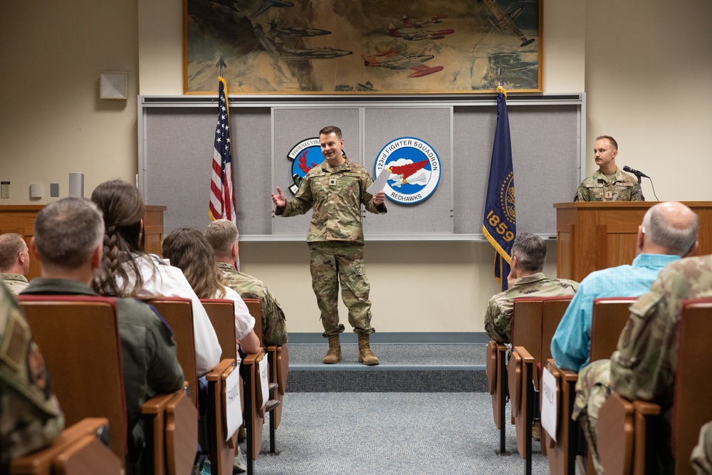 142nd Operations Support Flight holds change of command ceremony