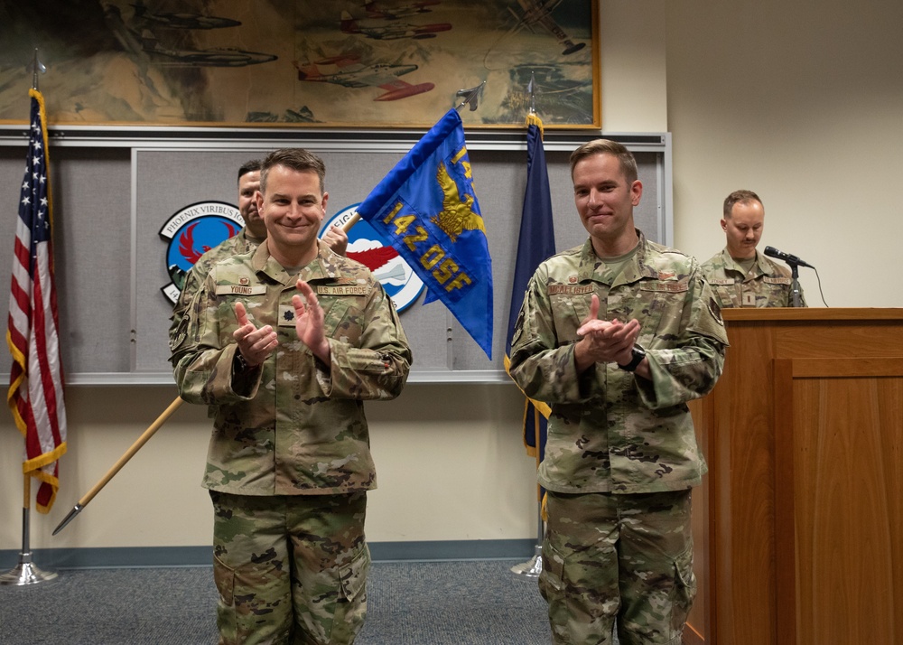 142nd Operations Support Flight holds change of command ceremony