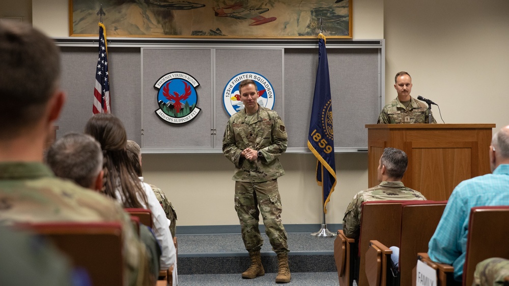 142nd Operations Support Flight holds change of command ceremony