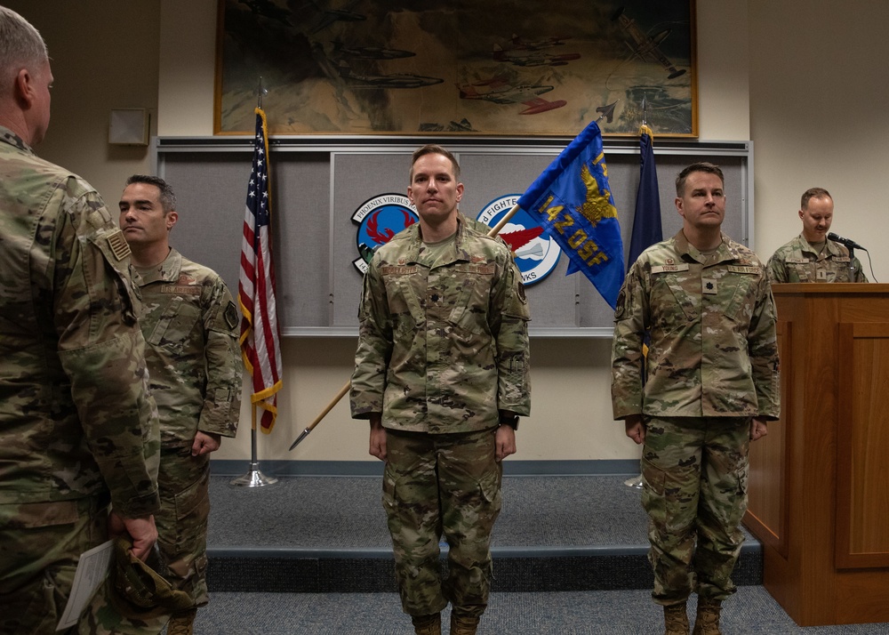 142nd Operations Support Flight holds change of command ceremony