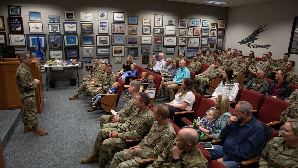 142nd Operations Support Flight holds change of command ceremony