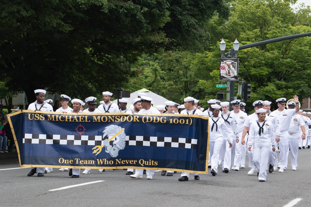 USS Michael Monsoor March in Rose Festival