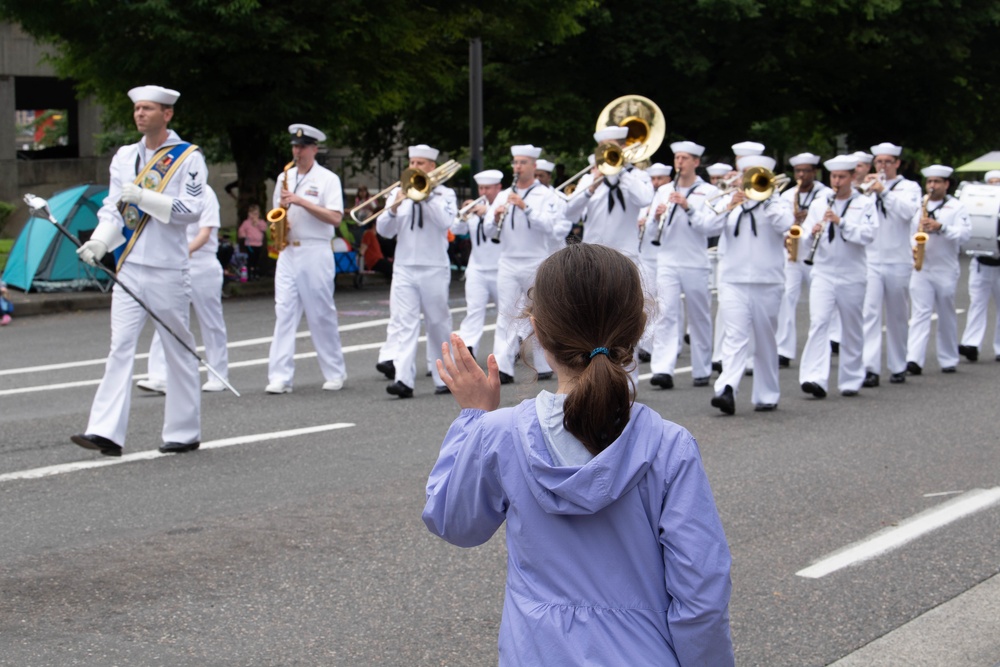 Navy Band Performs During Rose Festival