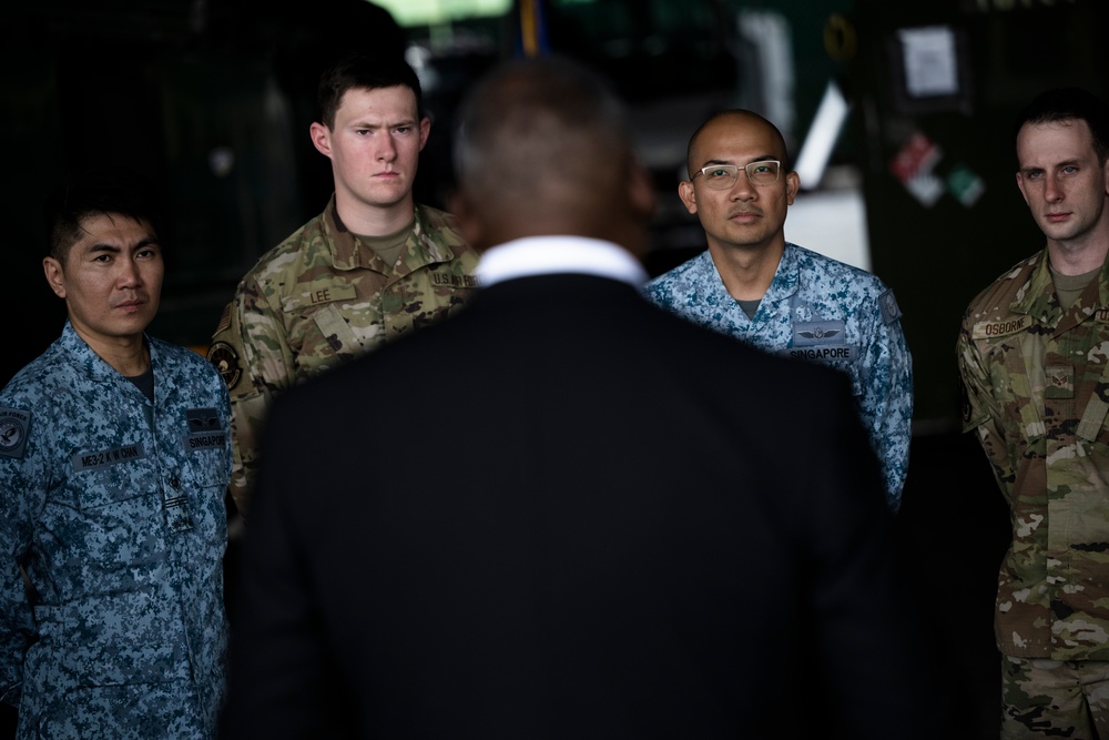 SECDEF Visits Service Members Stations in Singapore/Arrival in Bangkok