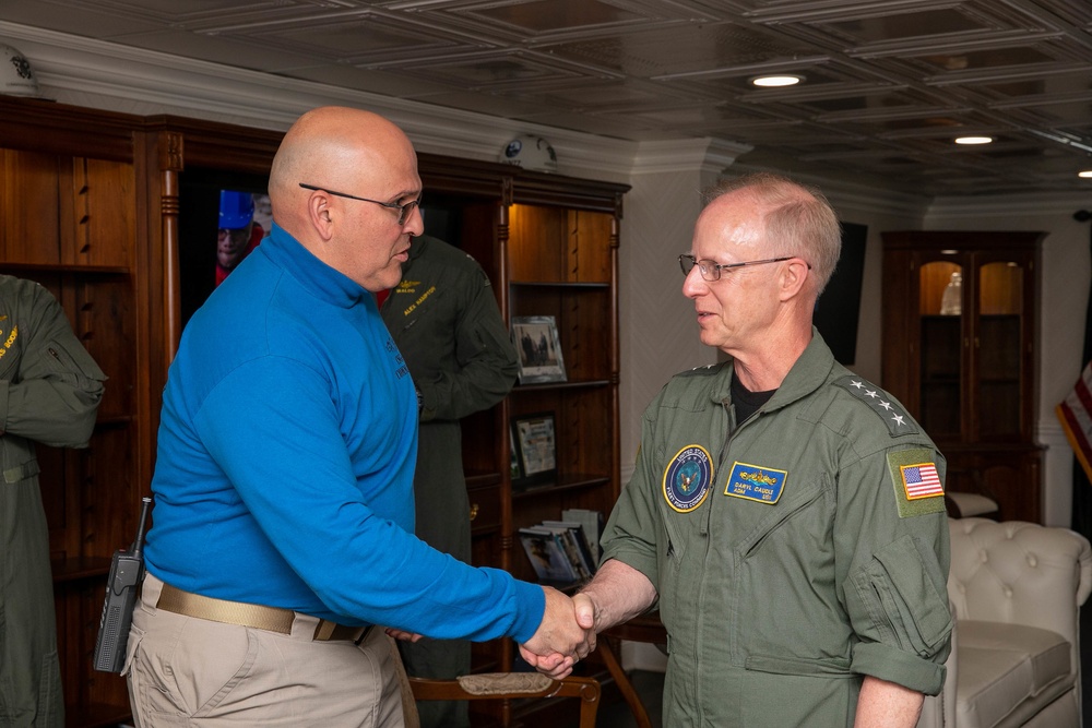 Adm. Daryl Caudle, commander, U.S. Fleet Forces Command, Visits USS George H.W. Bush