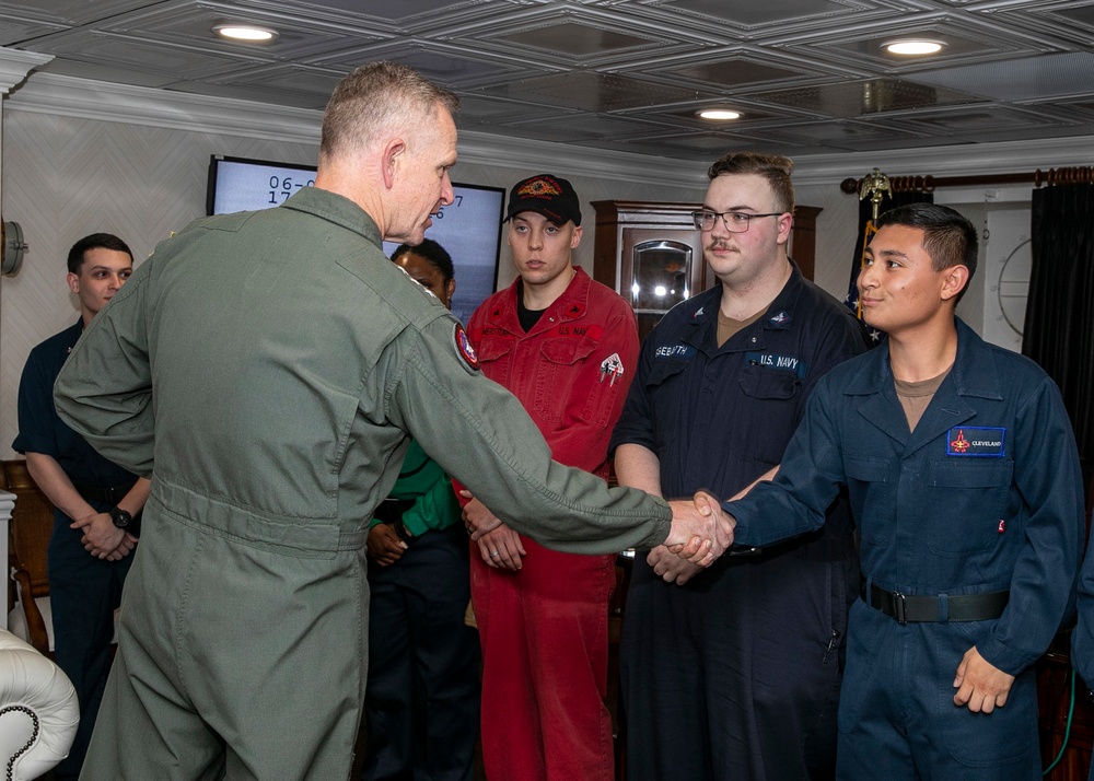 US 2nd Fleet and Joint Force Command Norfolk, Visits USS George H.W. Bush (CVN 77)