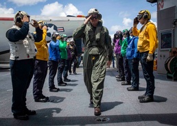 Vice Admiral Daniel Dwyer Visits USS George H.W. Bush (CVN 77)