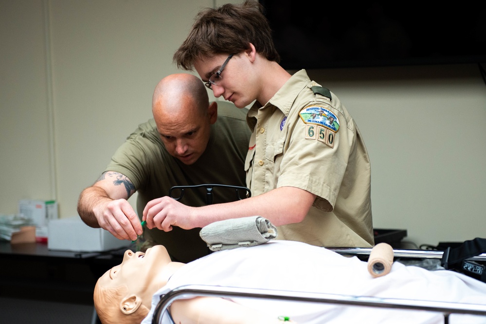 Boy Scouts Visit the 107th