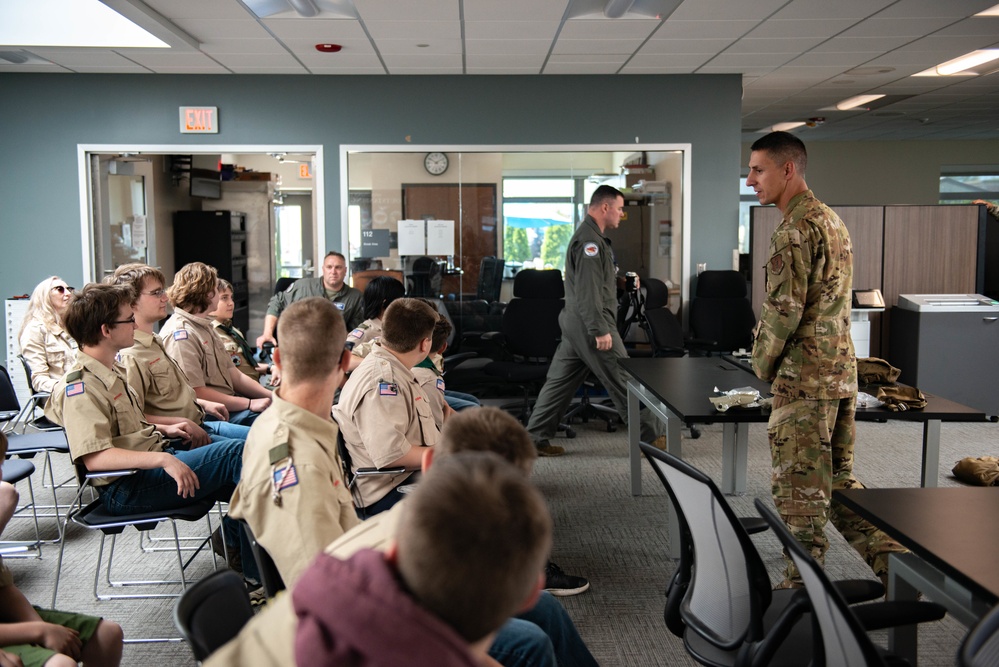 Boy Scouts Visit the 107th