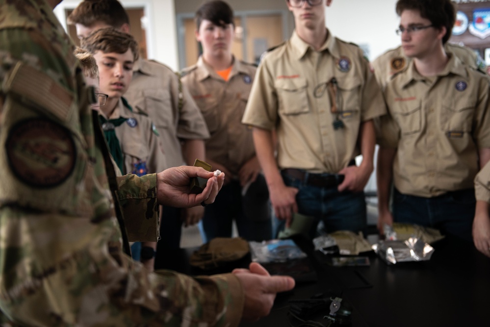 Boy Scouts Visit the 107th