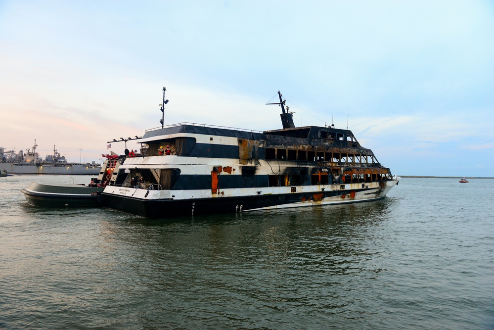 Spirit of Norfolk Towed from Norfolk Naval Station