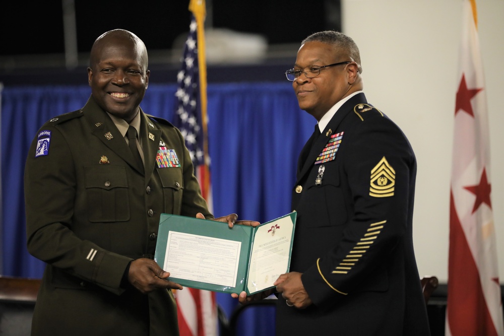 CW3 Sherry D Mithcell and CSM Juan J Mitchell Sr Celebrate Retirement from DC Army National Guard