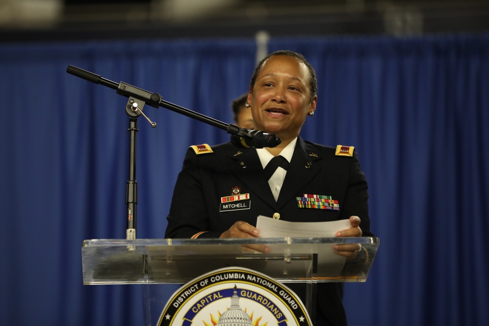 CW3 Sherry D Mithcell and CSM Juan J Mitchell Sr Celebrate Retirement from DC Army National Guard