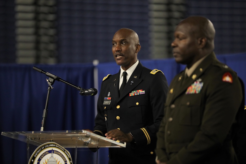 CW3 Sherry D Mithcell and CSM Juan J Mitchell Sr Celebrate Retirement from DC Army National Guard