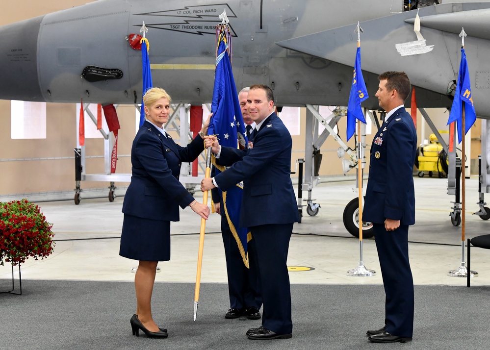 The 104th Fighter Wing conducts change of command ceremonies